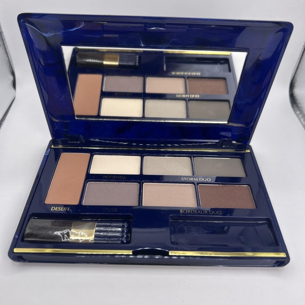 Vtg Estee Lauder Two in One Eyeshadow Palette STORM & BORDEAUX Duo EGGSHELL DUSK